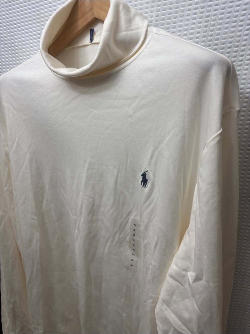 Polo by Ralph Lauren Men's Ivory Turtleneck Long-Sleeve Shirt - Picture 4 of 7